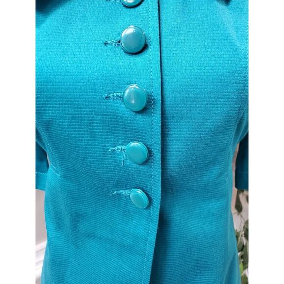 Tulle Womens Blue 100% Cotton Single Breasted Six Button Blazer Coat Size XS - Picture 3 of 16